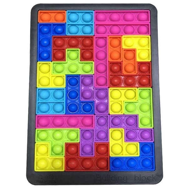 Power Your Fun Pop Puzzle Popper Fidget Spil-27 brikkers Puslespil Pop Push It Bubble Sensorisk Fidget Legetøj til Stresslindring Silikonespil