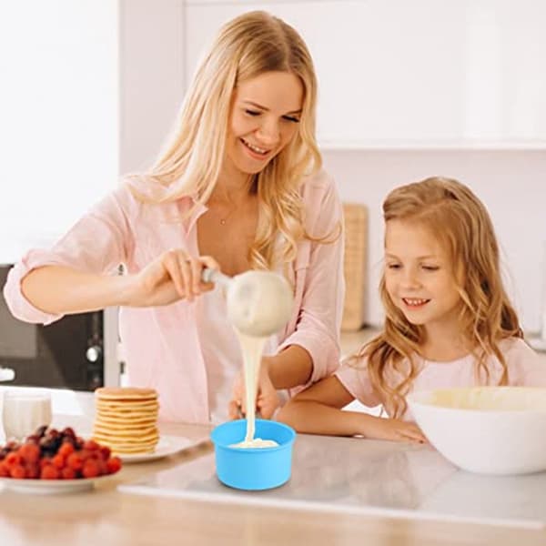 Silikonbakeformer runde - 10 cm kakeformer, sett med 4, ideelle for ulike kaker