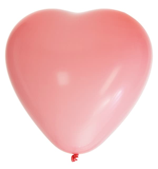Ballonger 38 cm Hjärta Rosa 8-pack multifärg