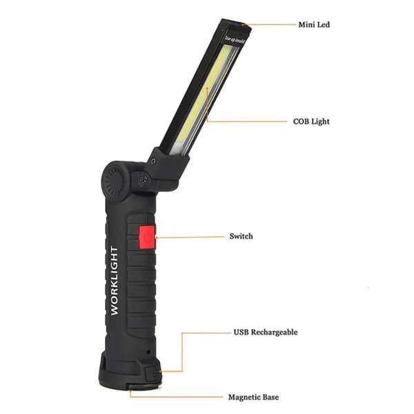 360 LED Work Light with Magnet - Rechargeable