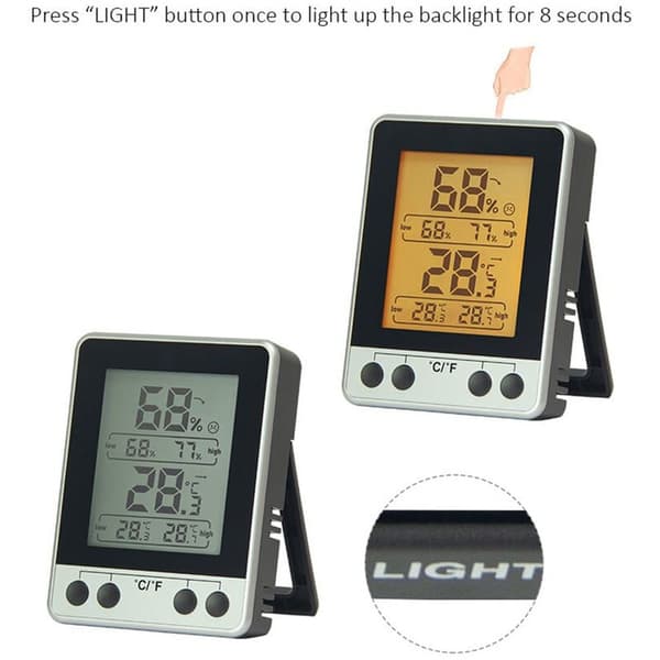 Mini digitalt termometer hygrometer innendørs temperatur praktisk temperatursensor fuktighetsmåler instrument