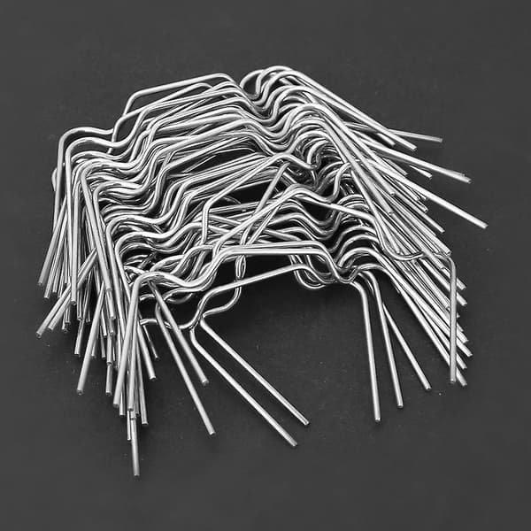 50 stk. rustfrit stål drivhus W-clips fjedertråd glasramme fastgørelsesclips sølv Silver