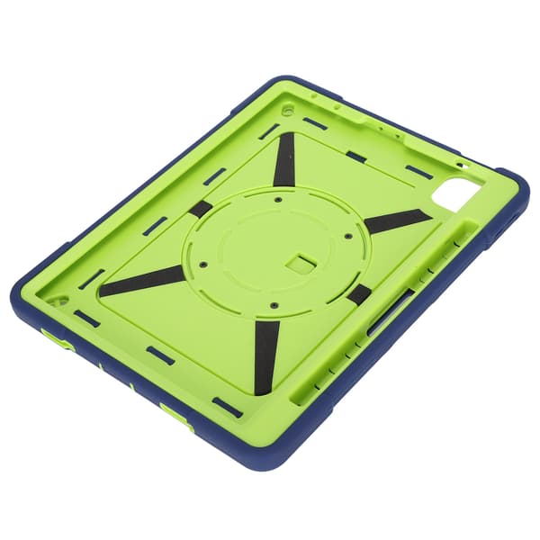 360 Degree Rotating Stand Tablet Protective Case Hand Shoulder Strap for Ipad Air4 10.9 Dark Blue