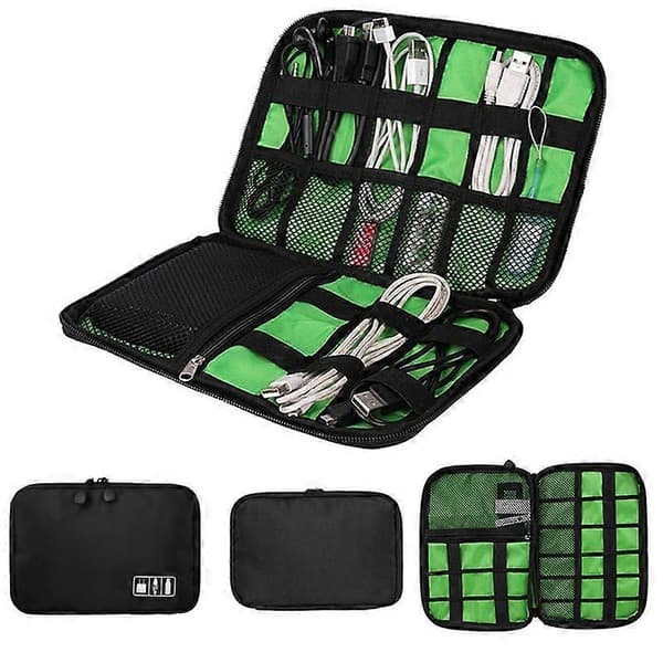 Rejse USB-drev Kabel Høretelefon Organizer Taske Etui Digital Opbevaringspose