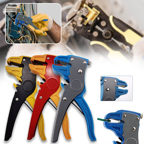 Quick Stripper for Wire Self-Adjusting Wire Stripping Pliers Wire Crimping Electrical Repair Tool Red Red