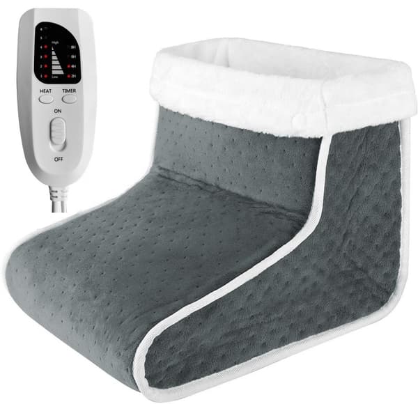 Foot warmer, foot warming blanket, soft and washable inner lining, automatic shut-off, overheating protection