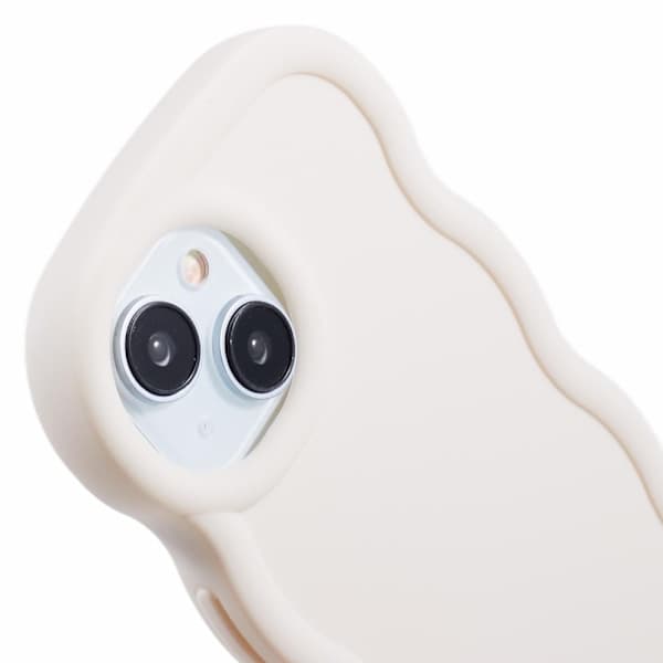 iPhone 14 Mobilskall Bølgete Off White