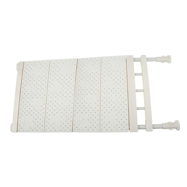 Oppgradert justerbar oppbevaringshylle plassbesparende romsamlingshylle hvit 53-90cm