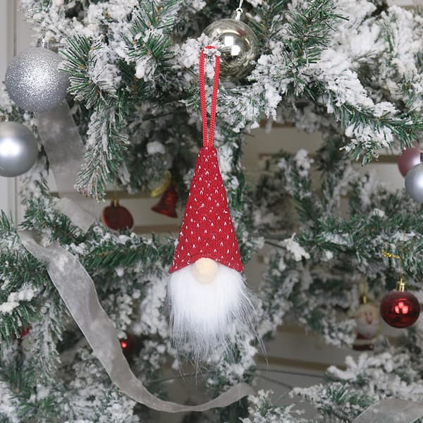 4-pack Santa Claus Plush Ornament Set, Christmas Hanging Decoration