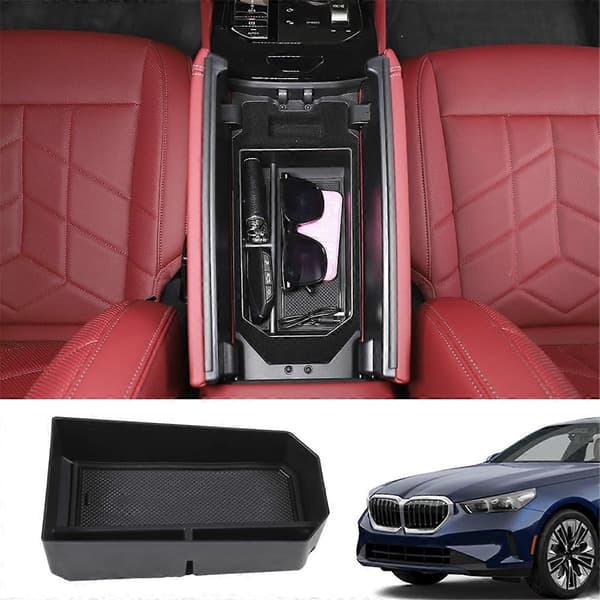 Midtkonsoll Armleneboks Organizer Oppbevaringsboks for BMW 5-serie G60 2024 Interiørtilbehør