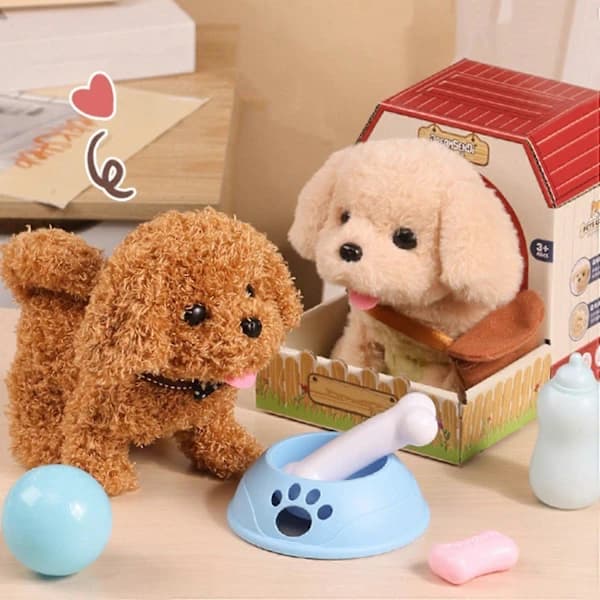Interactive Puppy Toy Electronic Toy Dog with Walking Barking Wagging Tail Talking Robot Battery B