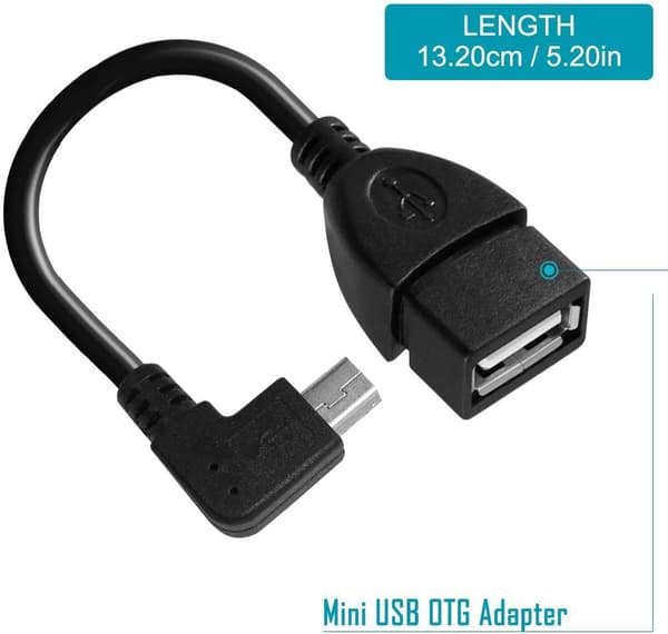 Adapterikaapelisarja Android-tableteille - Kulmikas Micro USB OTG
