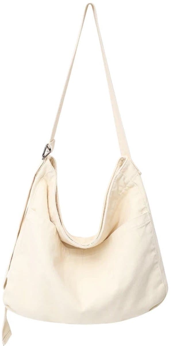 Canvas Series - Axelväska - Stor Kapacitet - Enfärgad - Crossbody - För Studenter - Modell 2023