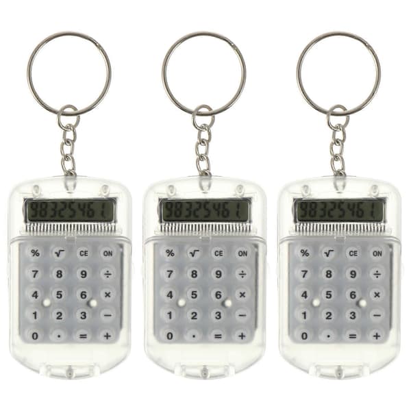 3 kpl Mini elektroninen laskin avaimenperä Pieni taskulaskin avaimenperä