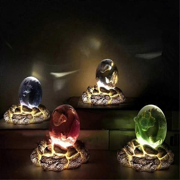 Lavadrakägg Resin Staty, Dinosaurieägg Skulptur Ädelsten Heminredning, Prydnads Souvenir Samlarobjekt