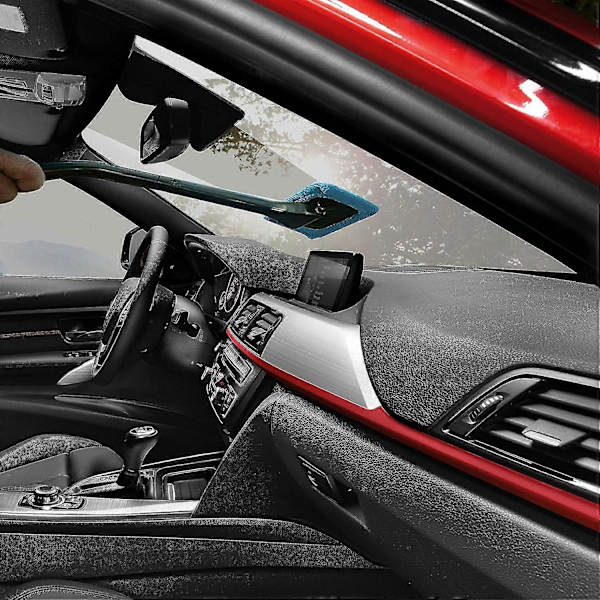 Interior Windshield Cleaner - Long Handle Car Windshield Cleaner Interior Windshield Cleaning Fog Moisture Removal - 2-Pack-FF-