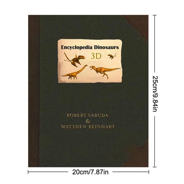3D Encyclopedia Prehistorica Dinosaurer, Morsom Dinosaurleksikon 3D-bilde Pop Up-bok