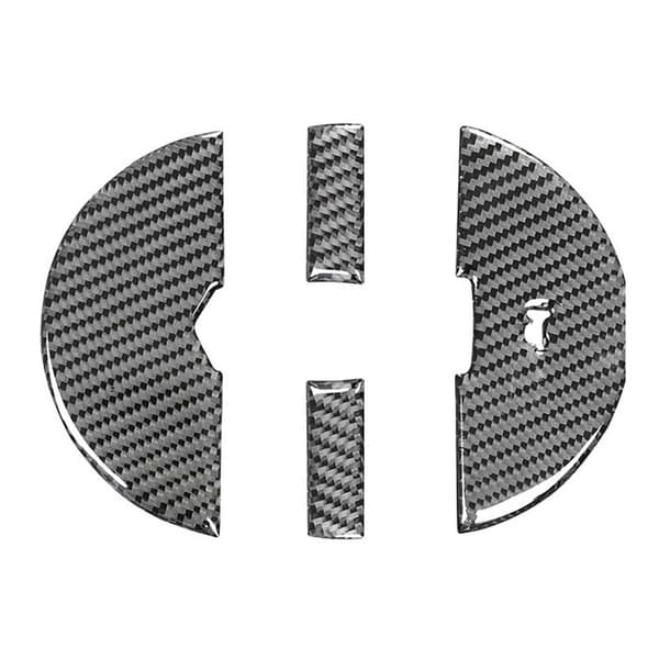 Til 2008 2009 2010 Biltilbehør Fiber Ratknap Panel Trim Cover Mærkat, Sort