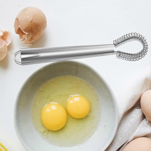 DIY Magic Flat Manuell Håndvisp i Rustfritt Stål, Eggvisp, Mikser, Kjøkkenredskap, Kompakt, Praktisk og Effektiv