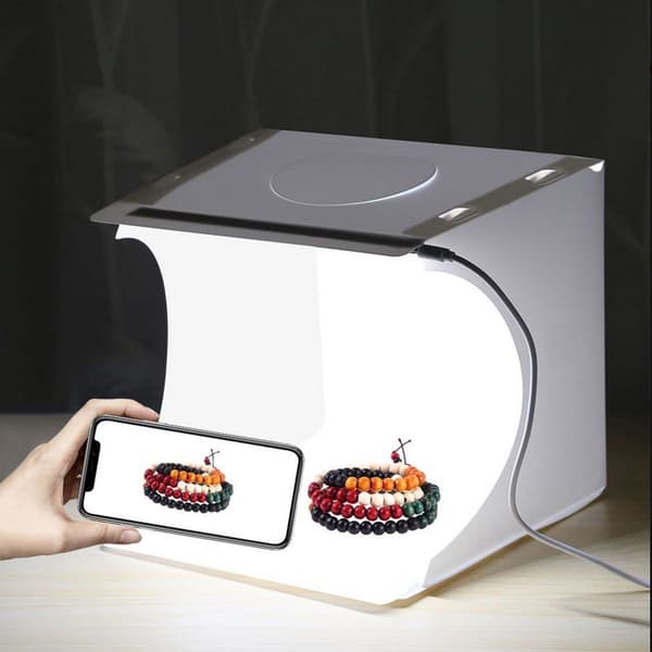Mini Photo Studio Tent Jewelry Light Box Kit, Portable Foldable Small Home