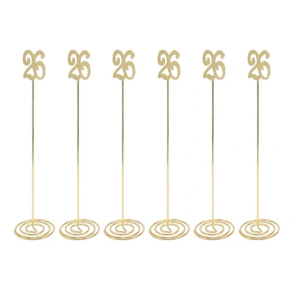Stainless Steel Table Numbers - Standing Table Number Set for Banquets and Weddings Number 26