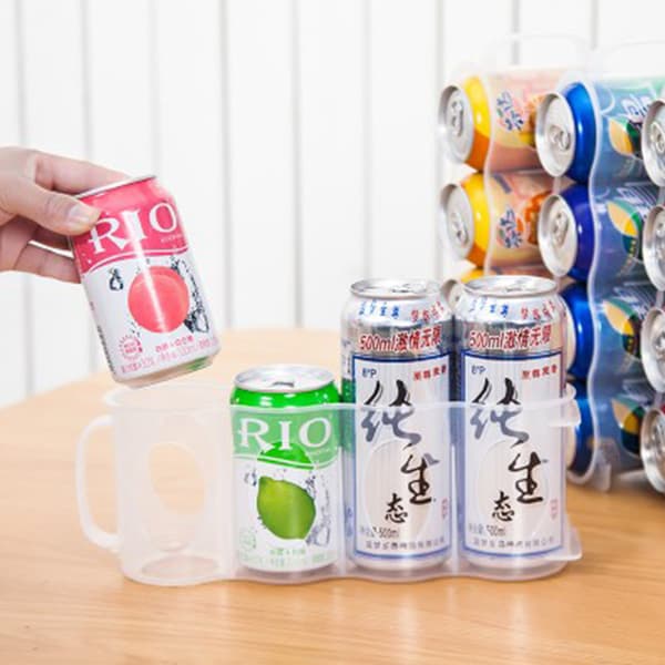 4-håls Ölflaska Organizer Kylskåp Soda Dryck Flaskhållare Refrig
