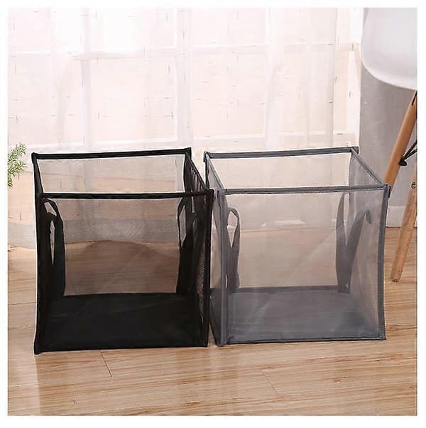 1 pc Foldable Laundry Basket Foldable Laundry Hamper Laundry Storage Bag Mesh Laundry Basket Underwear Storage Organizer