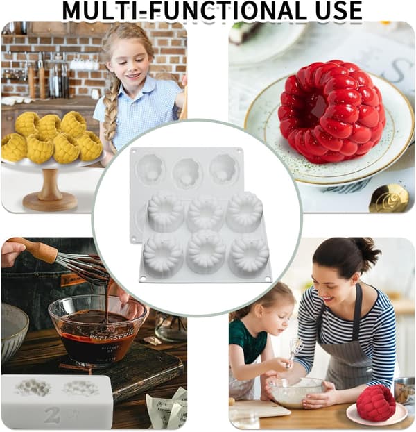 8-hulls silikonbakeform for muffins, kaker og sjokolade, non-stick-FY-