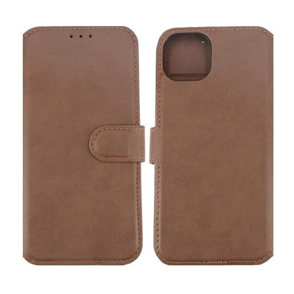 iPhone 15 Plus Pung Etui Læder Rvelon - Brun Brun brun Brun brown