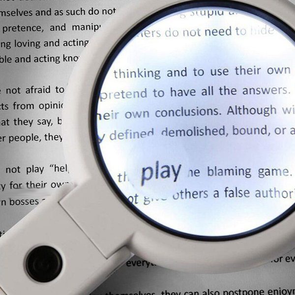 5/11X Magnifying Glass With 8 LED Lights Foldable Stand Table Magnifying Tool