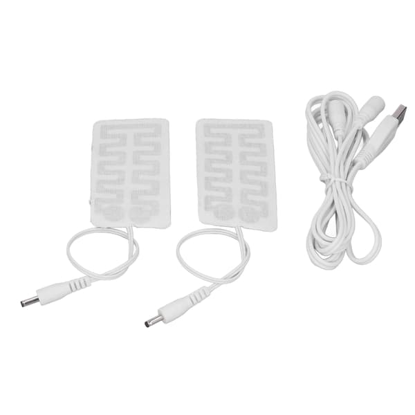 2 stk USB-varmefilm 3,5x1,8 tommer Kulfiber Blød Sikker Maskinvaskbar Elektrisk Varmeplade til Handsker Strømper Sko