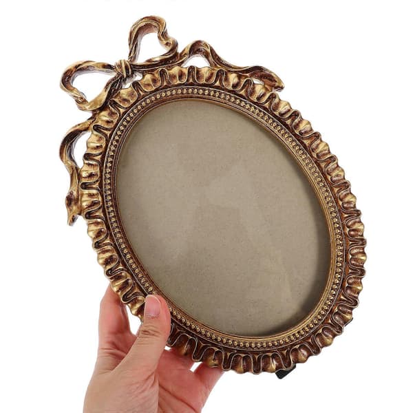 Oval fotoram antik utsmyckad tavelram bordsdisplay fotoram_tfrf