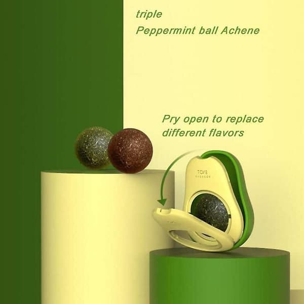 Mynte Avocado Bold Legetøj til Kat Killing Leg Slikke Snack X2stk