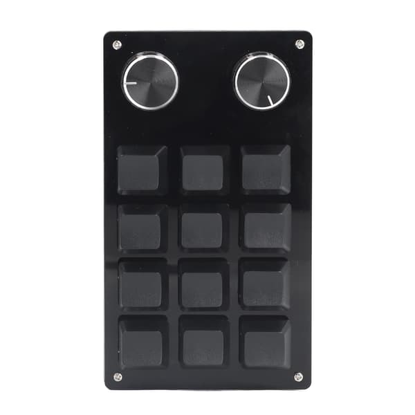 Mechanical Gaming Keyboard 12 Keys 2 Knobs Small OSU Gaming Keyboard DIY Programmable Keyboard with USB Cable