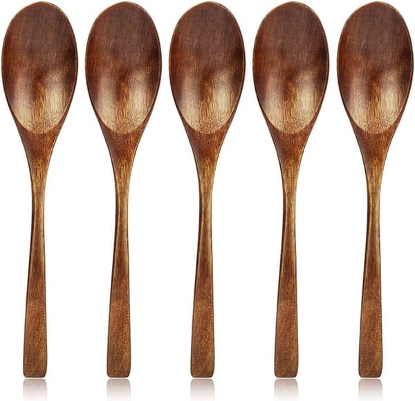 5-delt træske, miljøvenligt træskesæt, 19,8 cm