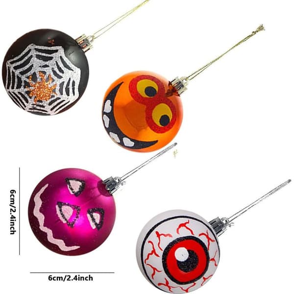 12 st Halloween Hängande Bollar Pumpa Bat Spindelnät