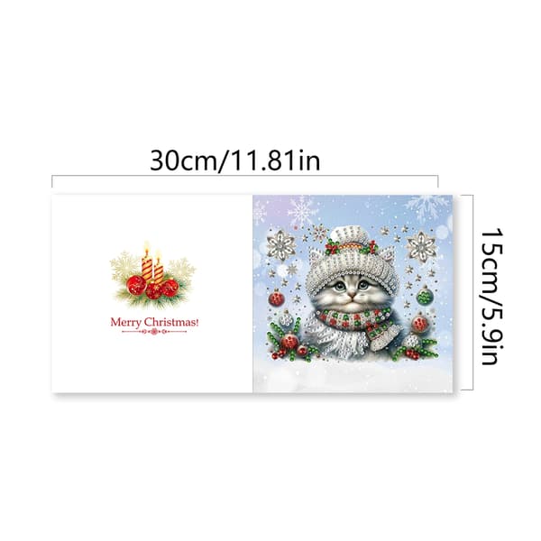 Diamond Painting Christmas Card - 15x15 cm - Includes Envelope - Complete Diamond Painting Set