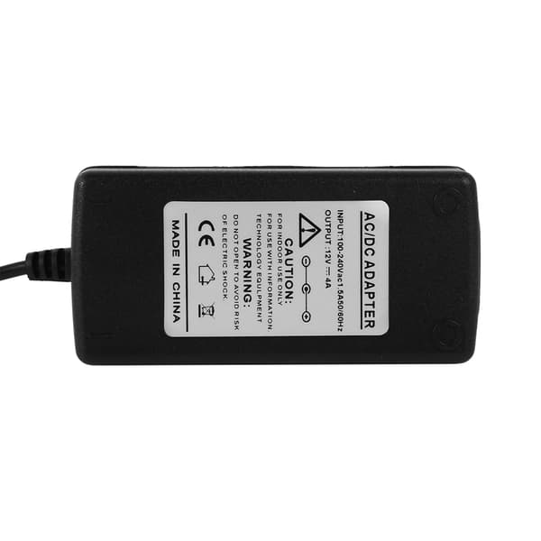 12V 4A 48W Strømforsyning AC til DC-adapter til 3528 5050 LED-lysbånd LCD-skærm
