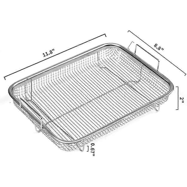 1 stk. kurv til ovn, kurv i rustfritt stål, non-stick nettingkurv, trådkurv til brett