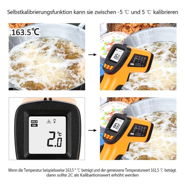 Infrarødt termometer for matlaging - Kontaktfritt matlagingstermometer -50 400 KLB