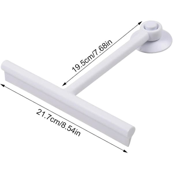Window Squeegee with Extendable Handle, Comfortable Grip, PP/TPE Material, Shower Squeegee with Suction Cup, Silicone Squeegee for Shower Doors