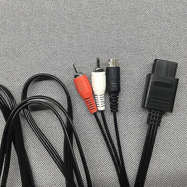 Nintendo NGC N64 SFC GameCube -yhteensopiva 1,8 m / 6 jalkaa S-videokaapeli tallennusdataportilla