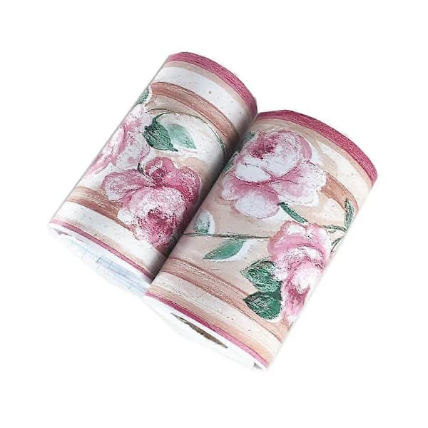 Selvklæbende tapetbort, 10 cm x 10 meter (Rosa)