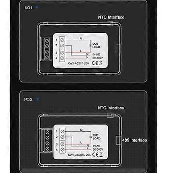 AC Voltage Current Meter Digital Display Voltmeter High Accuracy Power Consumption Meter 50-300V 0-20A KWS-AC301L