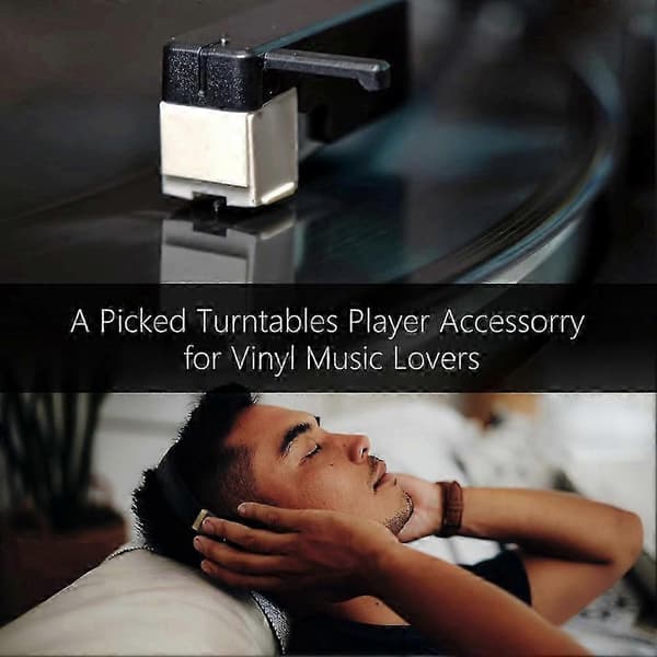ATN3600L Diamond Turntable Needle, Compatible with AT-LP60 Turntable Needle with Turntable Needle Brush White White