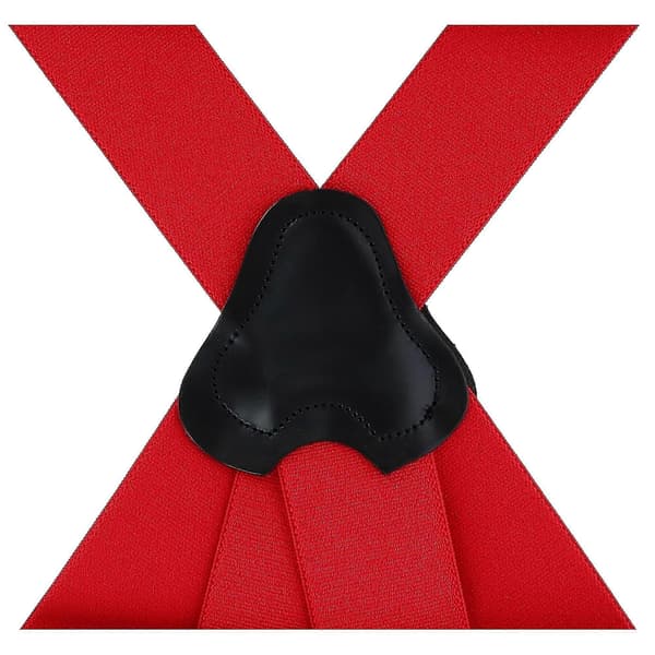 CTM Elastiske Seler med Clips, 5 cm Bredde, Brandmand (Herre) Rød One Size Red one size