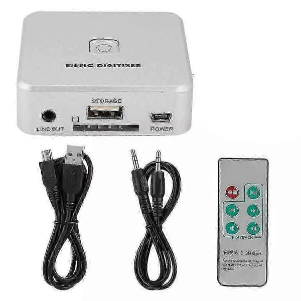 MP3 Audio Recorder, Automatic and Manual Recording, USB/SD, RCA 3.5mm Inputs, IR Remote Control
