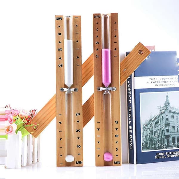 Wooden Sauna Hourglass, Wall Mounted Rotating 15 Minute Sand Timer
