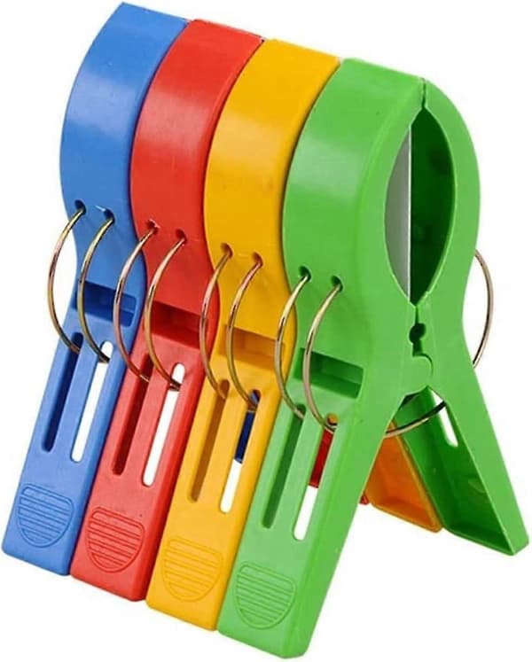 Uudet 8 x suuret XXL pyykkipojat pyykkipojat - Premium Jumbo rantapyyheklipsit rantapyyheklipsit