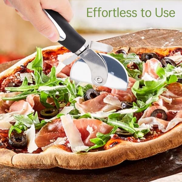 Pizzacutter - Dough Wheel - Stainless Steel - Pizza Knife - Pizza Roller - Ravioli Cutter - Robust & Sharp Wheel - Edging Wheel - Pasta Wheel